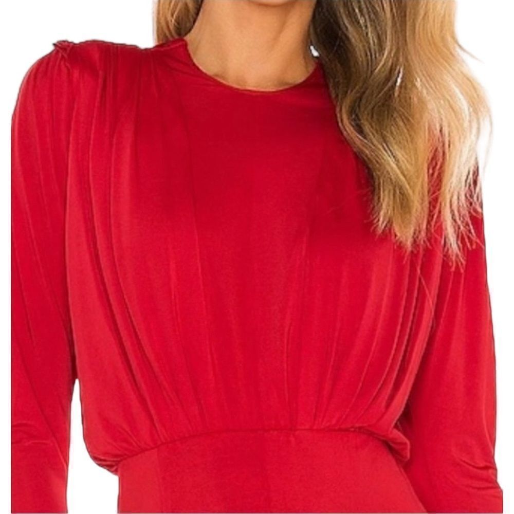 We Are HAH Ruche Ruched Red Dress Size Small Revolve NWT - Picture 5 of 14